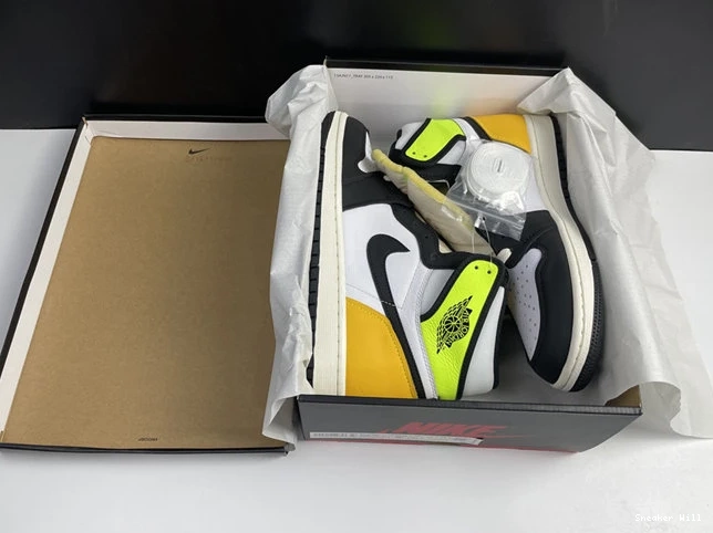 University Jordan1 StreetReady White Volt Black 555088-118 497 Gold 0522